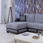 Elit Form Sectional Sofa Bed Gray Fabric by Casamode w/Options