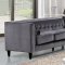 Taylor Sofa 642GRY in Grey Velvet Fabric w/Optional Items