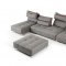 Zip Sectional Sofa in Grey Fabric by VIG w/Moveback Backrests