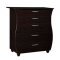 Dark Espresso High Gloss Finish Stylish Bedroom Set