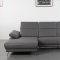 Mercer Sectional Sofa in Slate Gray Leather by Beverly Hills