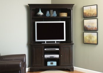 Mahogany Stain Finish Corner Entertainment Unit [LFTV-773-CENT]