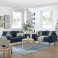 Revive Sofa & Loveseat Set in Azure Fabric by Modway