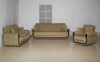 Brown Fabric Elegant Living Room w/Sleeper Sofa And Storage [MNSB-Nova-Brown]