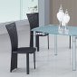 D135DT Dining Set 5Pc w/290DC Black Chairs by Global Furniture