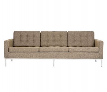 Florence Sofa FS90OTW in Oatmeal Wool by LeisureMod w/Options [LMS-FS90OTW-Florence Oatmeal]