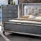 Clover Bedroom CM7971 w/Upholstered Headboard in Gray w/Options