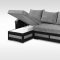 Tommy Sectional Sofa in Brown Fabric by Skyler Design