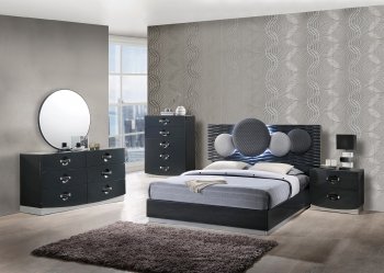 Dolce Bedroom in Dark Grey by Global w/Optional Casegoods [GFBS-Dolce]