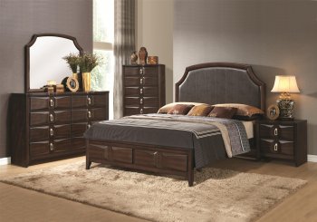 203691 Casper Bedroom in Dark Brown by Coaster w/Options [CRBS-203691 Casper]