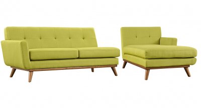 Engage Sectional Sofa in Wheatgrass Fabric by Modway