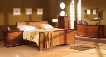 6 Piece Two-Toned High Gloss Finish Contemporary Bedroom Set [CVBS-Alexandria]