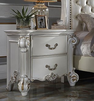 Vendome Nightstand Set of 2 BD01340 in Antique Pearl by Acme