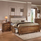 Arielle Bedroom in Oak by Acme w/Optional Casegoods