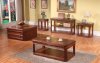 Antique Dark Pecan Transitional Coffee Table w/Optional Items