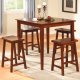 Dark Walnut Finish Modern 5Pc Counter Height Dining Set