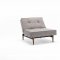 Splitback Sofa Bed in Gray w/Wooden Legs by Innovation w/Options