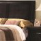 Dark Walnut Finish Modern Bedroom w/Optional Casegoods