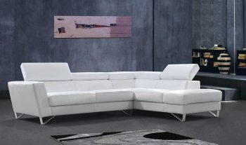 0761 Waltz Sectional Sofa in White Leather by VIG [VGSS-0761 Waltz White]