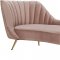 Margo Sofa 622 in Pink Velvet Fabric by Meridian w/Options