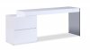 Mia Modern Office Desk in White High Gloss by J&M