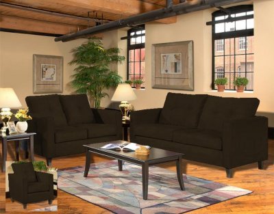 5900 Heather Sofa & Loveseat Set in Bulldozer Java by Chelsea