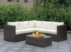 Ilona Outdoor Patio Sectional CM-OS2136-Set9 in Ivory & Espresso