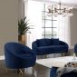 Serpentine Sofa 679 in Navy Velvet Fabric by Meridian w/Options