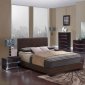 8103-Aurora Wenge Bedroom Set by Global w/Brown Bed