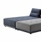 Glendale Sectional Sofa in Blue & Grey Fabric by VIG