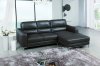 Crosby Sectional Sofa in Elephant Gray Leather by Beverly Hills