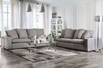 Acmar Sofa SM9104 in Gray Linen-Like Fabric w/Options [FAS-SM9104-Acmar Gray]