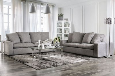 Acmar Sofa SM9104 in Gray Linen-Like Fabric w/Options