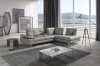 Prive Sectional Sofa in Grey Leather by J&M