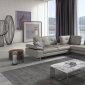 Prive Sectional Sofa in Grey Leather by J&M