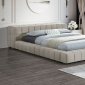 Trinity Upholstered Bed 306121 in Light Taupe Fabric by Coaster