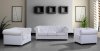 Paris 3 Sofa 3Pc Set in White Half Leather by VIG