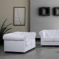 Paris 3 Sofa 3Pc Set in White Half Leather by VIG