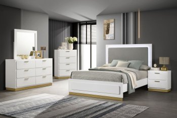 Caraway Bedroom Set 5Pc 224771 in White by Coaster [CRBS-224771 Caraway]