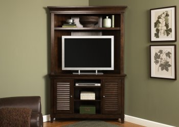 Amaretto Finish Stylish Corner Entertainment Unit [LFTV-481-CENT]