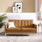 Loft Sofa in Tan Faux Leather by Modway w/Options