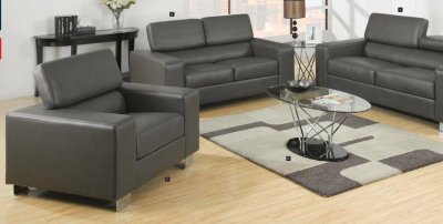 Makri Sofa CM6336GY in Grey Bonded Leather Match