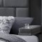 Oscar Upholstered Bed in Dark Gray Fabric by Global