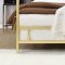 Raegan Bed 22680 in Gold & White Faux Leather by Acme