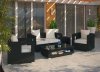 Lunar 5Pc Patio Sofa Set by Modway in Espresso & White