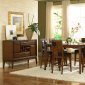 Warm Brown Finish Classic Counter Height Dining Table w/Options