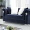 LCL-005 Sofa & Loveseat Set in Navy Blue Velvet