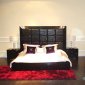 Black Modern Bedroom Set w/Etched Crocodile Patterns