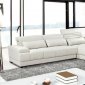 SF6008 Sectional Sofa in White Leather by At Home USA