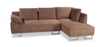 Microfiber Sectional Sofa with Metal Legs [AHUSS-SF497]